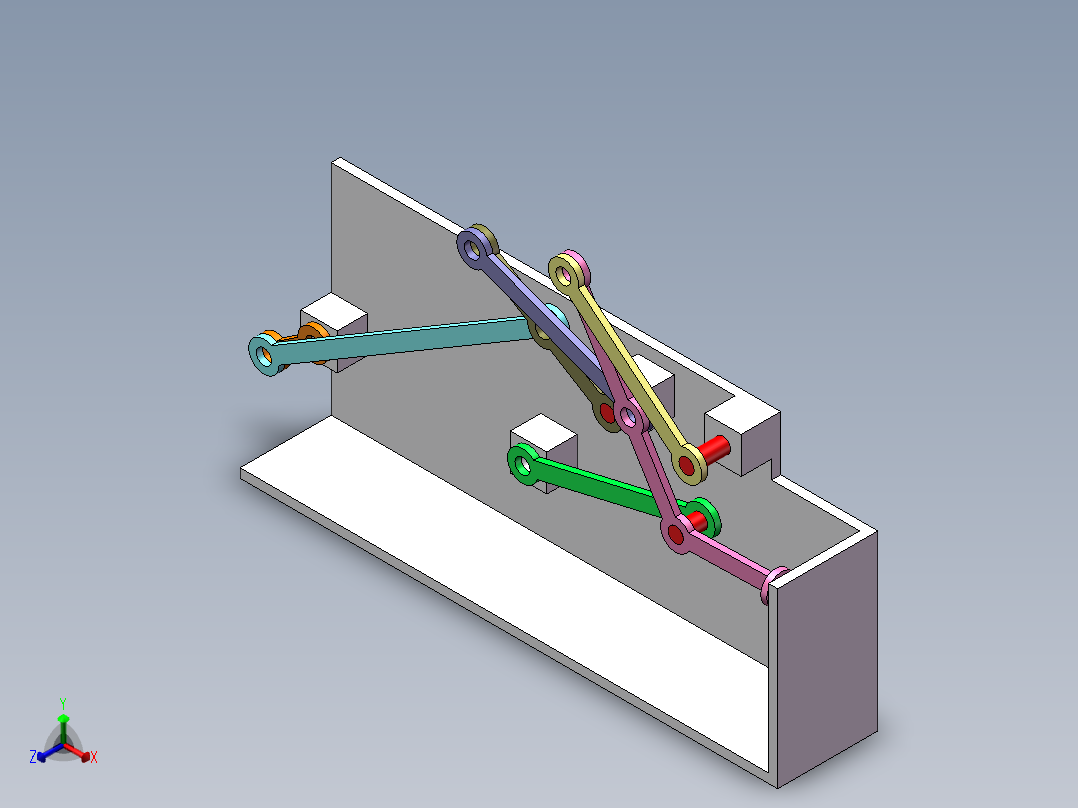 直角压料机构正等轴测图