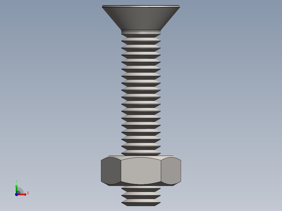 紧固件-M4 Stainless Flathead主视图