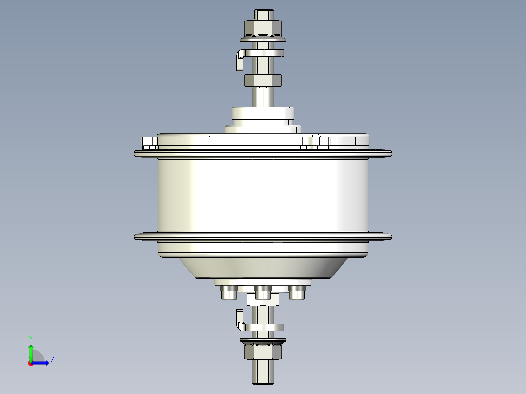 轮毂电机 (1)左视图