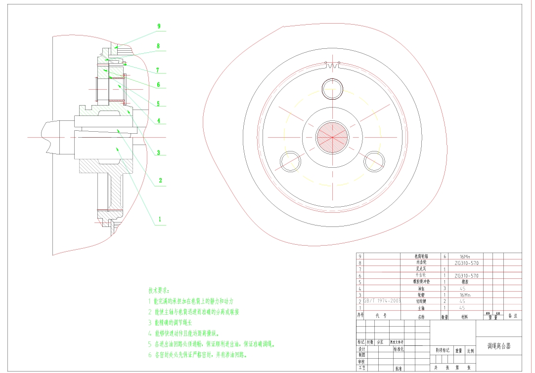 D0696-2JK-3.5单绳双滚筒缠绕式提升机设计CAD+说明书==701040=250