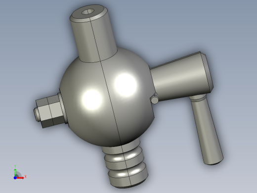 阀体三维Creo3.0 KP005前视缩略图