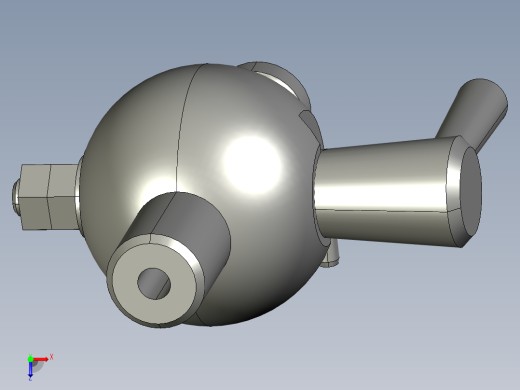 阀体三维Creo3.0 KP005俯视缩略图