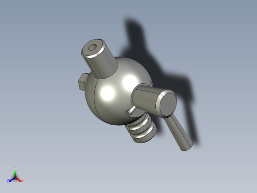 阀体三维Creo3.0 KP005正等轴测缩略图