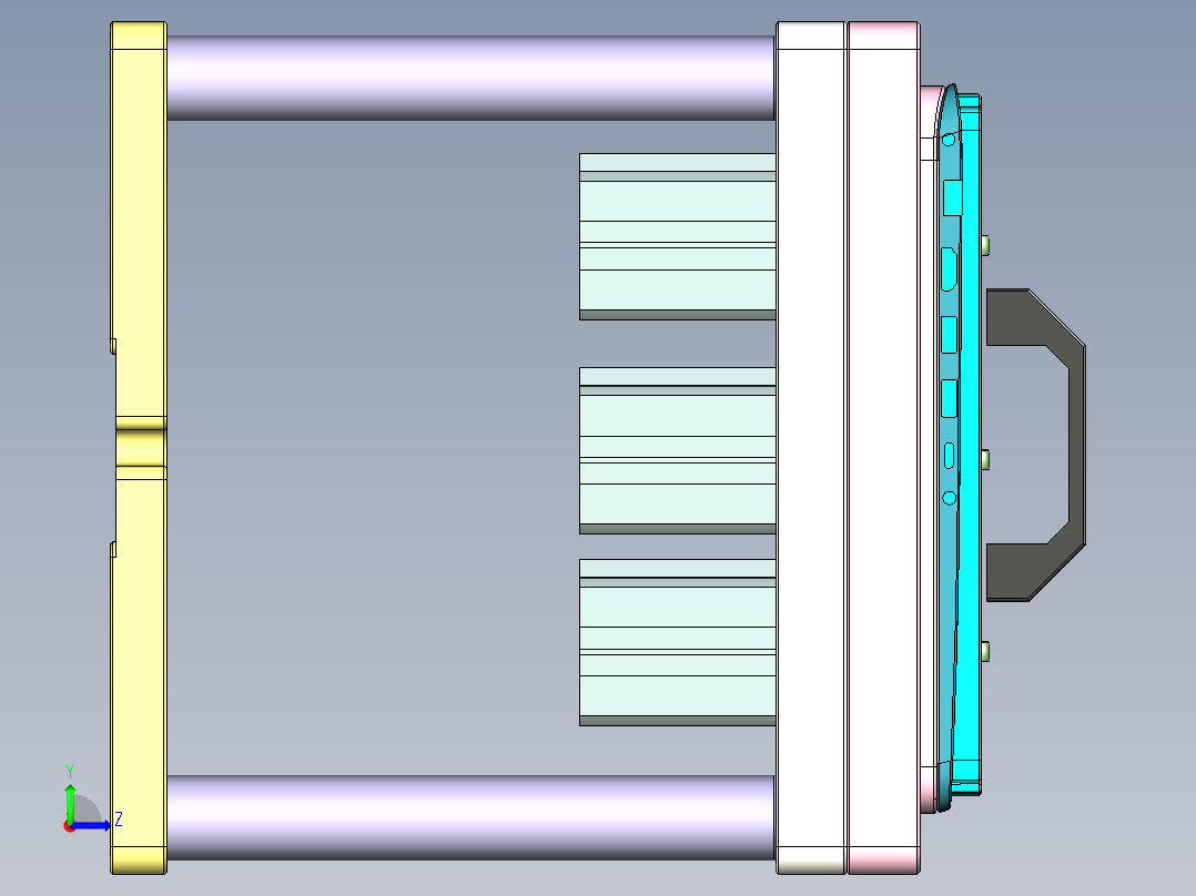 Q503-C笔记本CNC工装夹具三维模型-CNC1-0522左视图