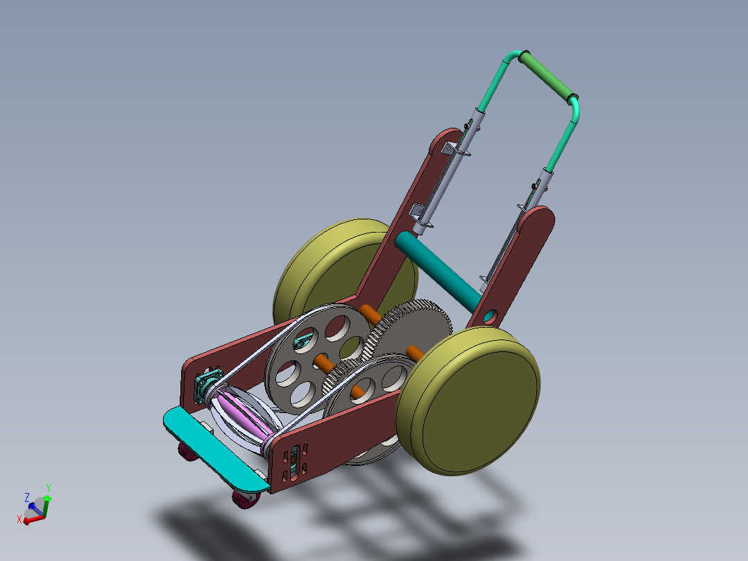 环保型剪草机（sw12可编辑+cad+说明书）