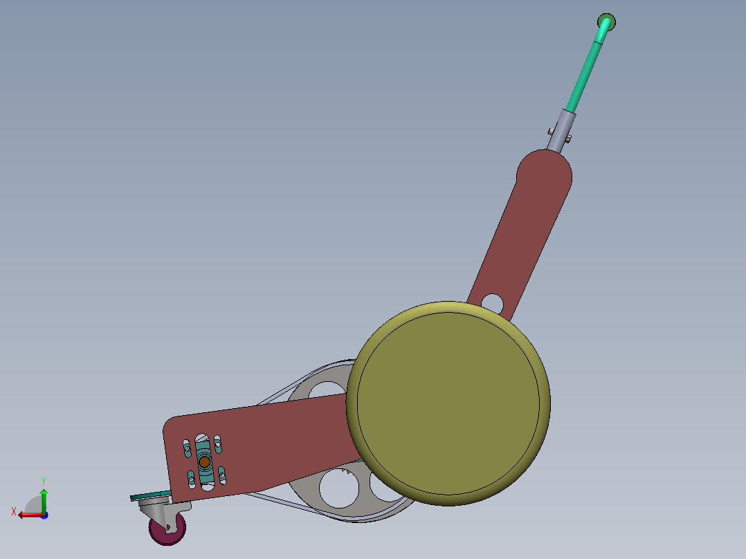 环保型剪草机（sw12可编辑+cad+说明书）后视图