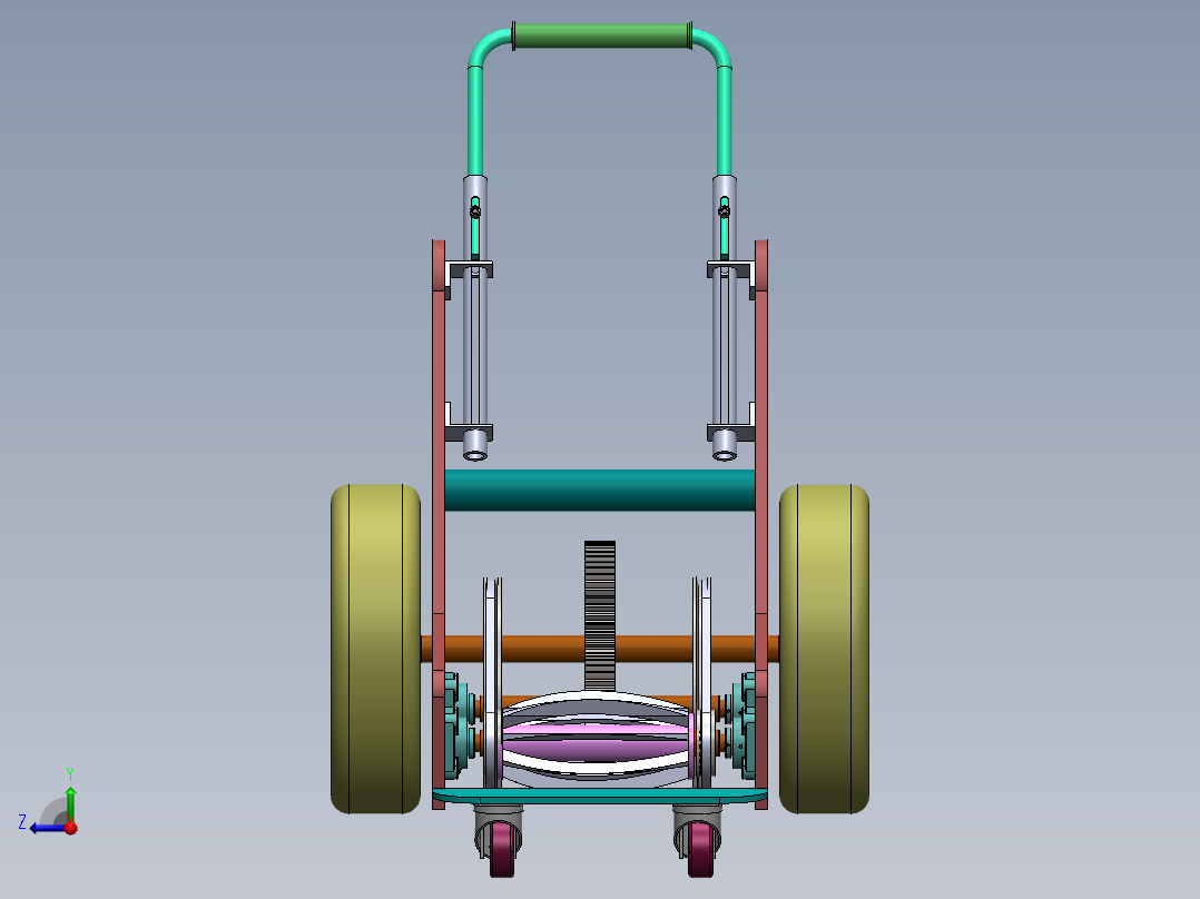 环保型剪草机（sw12可编辑+cad+说明书）右视图