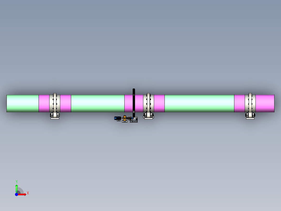 3.2回转窑三维前视图
