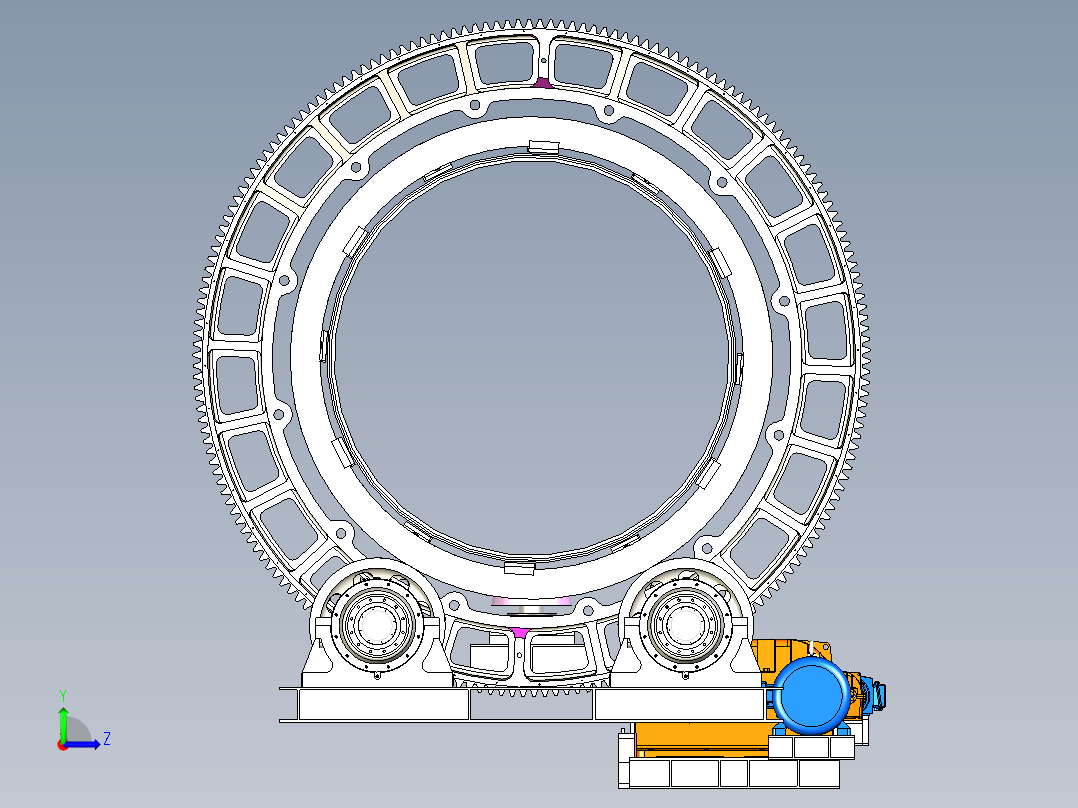 3.2回转窑三维左视图