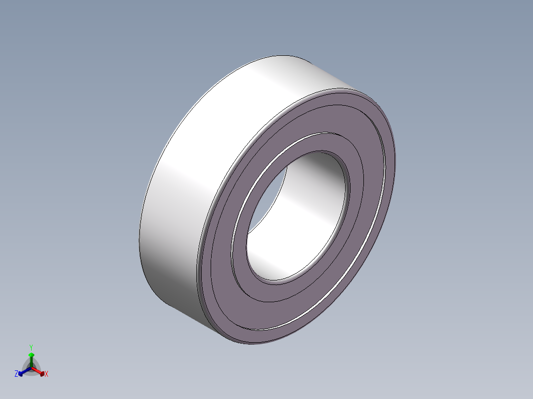 国产微型球轴承 NSK 688AZZ1正等轴测图