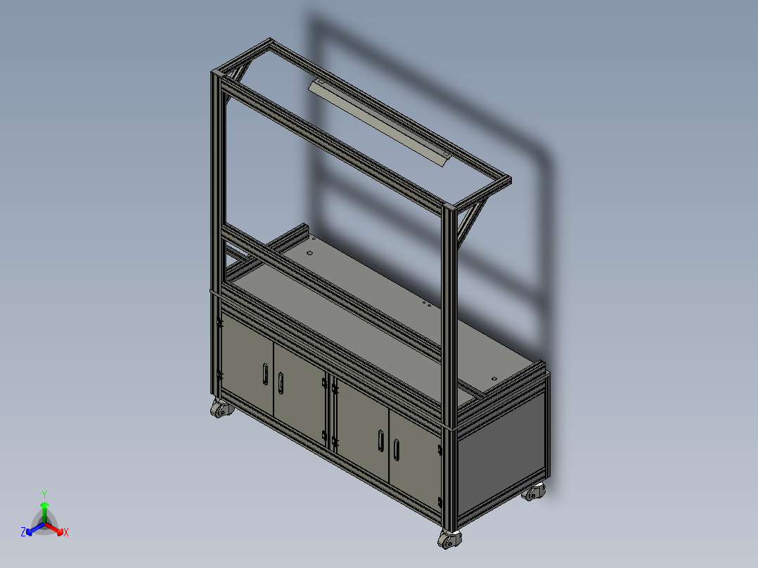工作台-照明工作台--445030--30正等轴测图