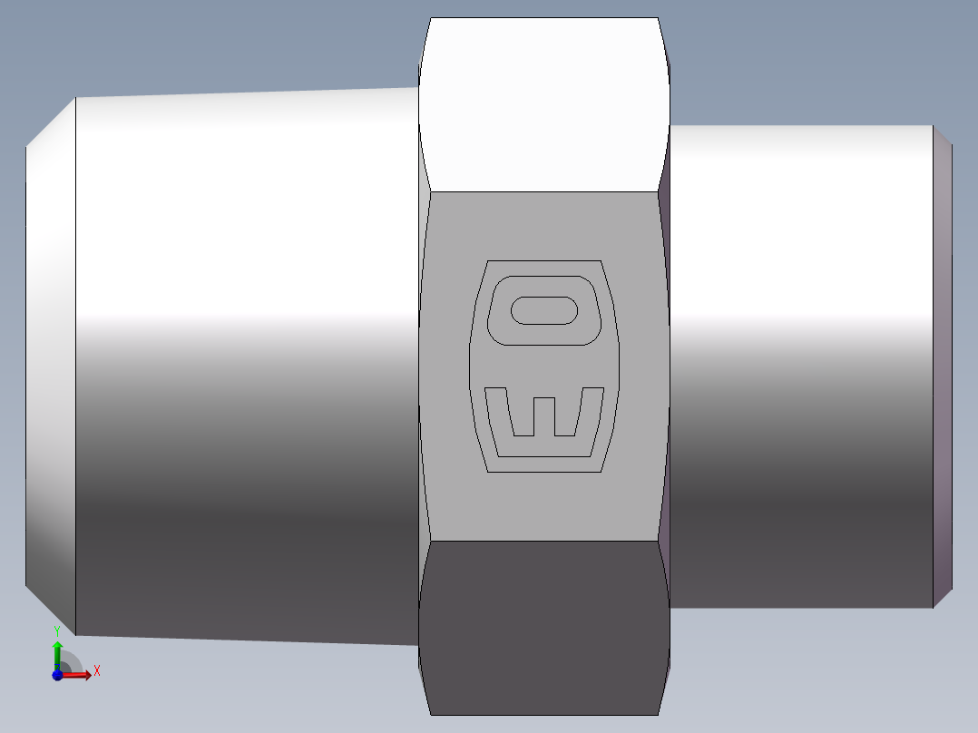 美制锥螺纹、1DN-24-12前视图