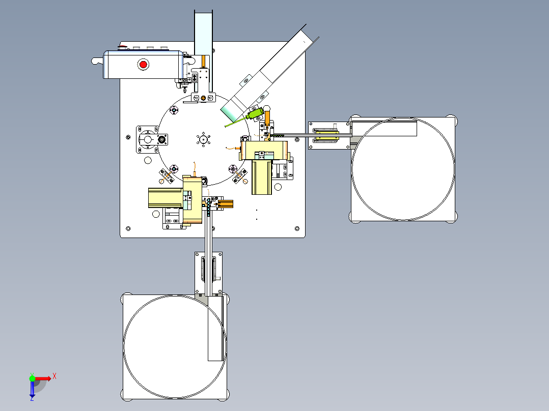 活塞组装机俯视图