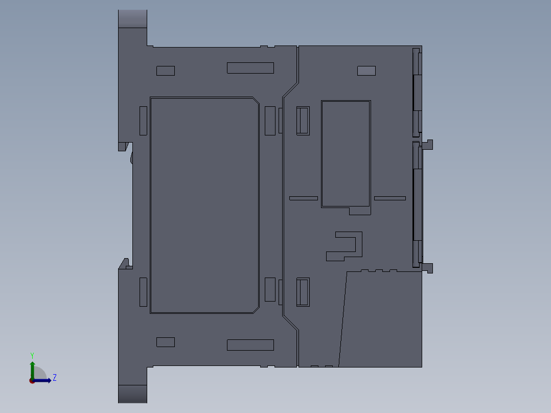 PLC可编程控制器CP1H_X40DT_D左视图