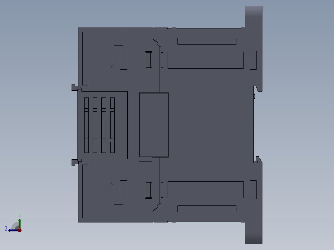 PLC可编程控制器CP1H_X40DT_D右视图