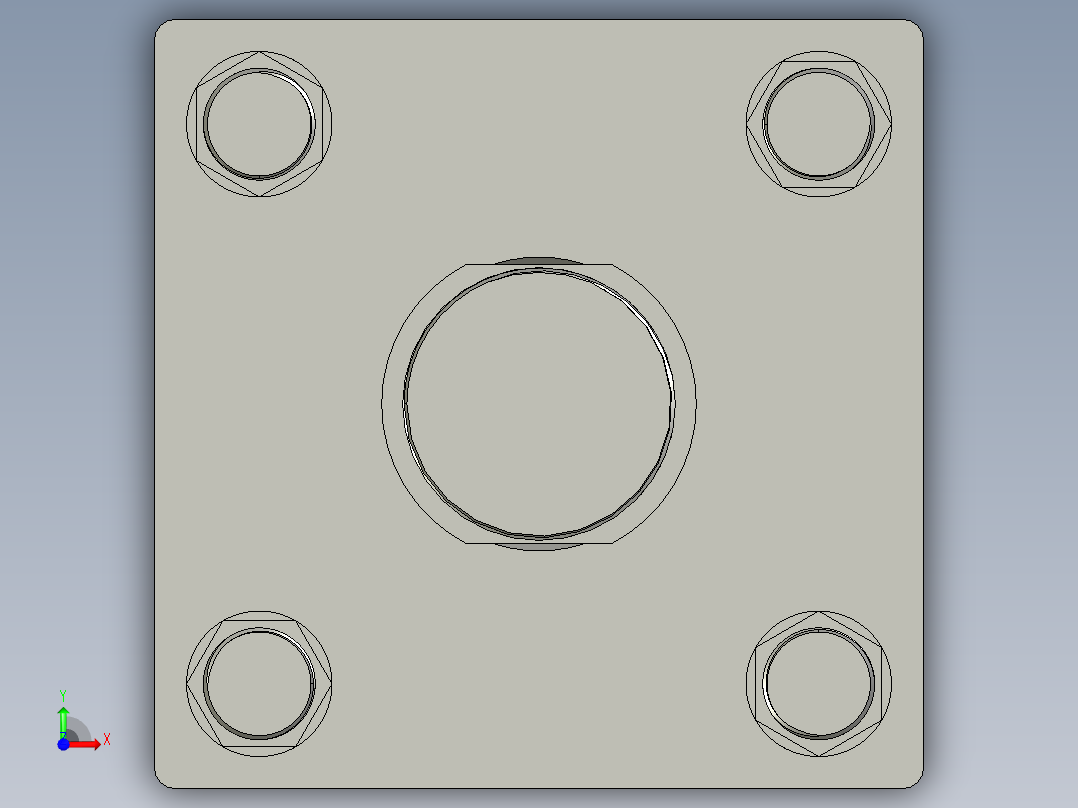 CQ油缸系列HOB-B-80X200-CA前视图