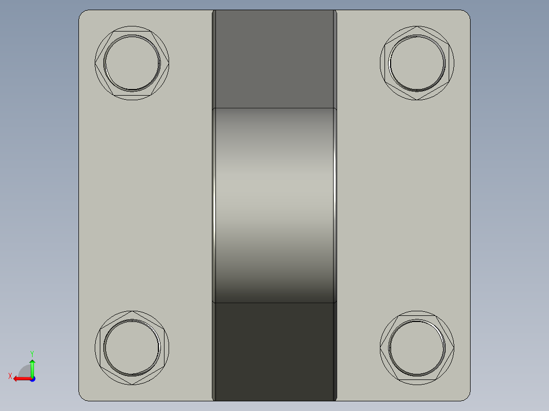 CQ油缸系列HOB-B-80X200-CA后视图
