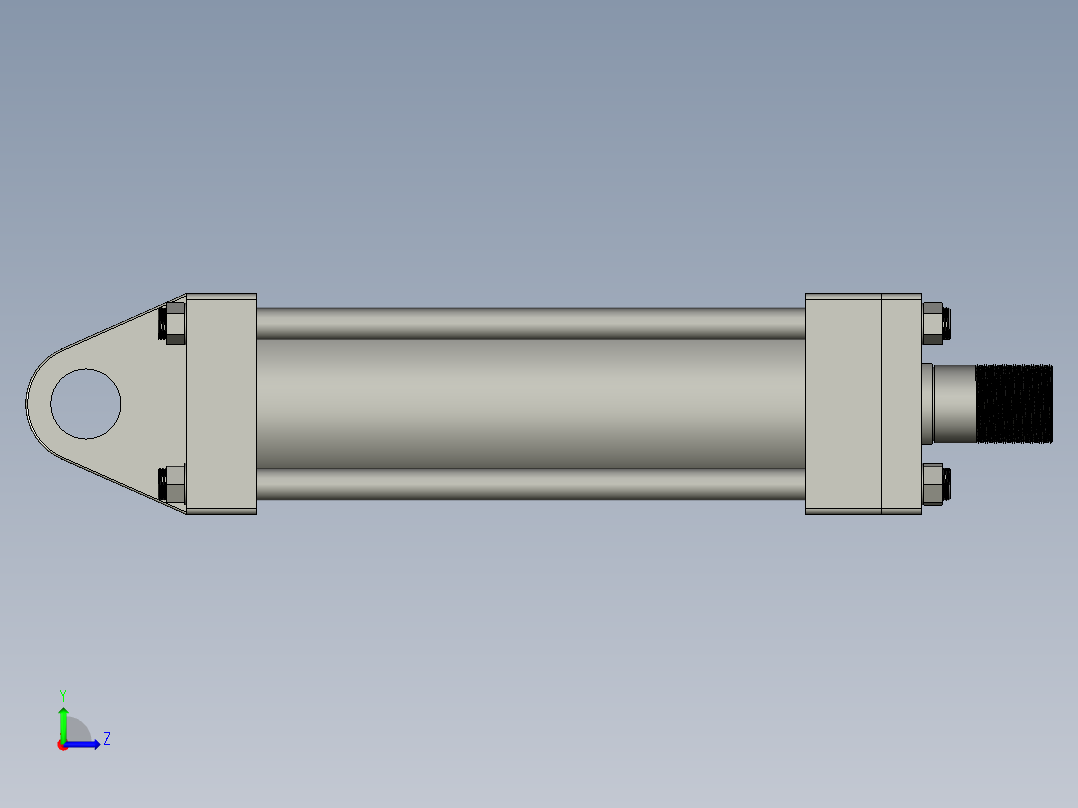 CQ油缸系列HOB-B-80X200-CA左视图