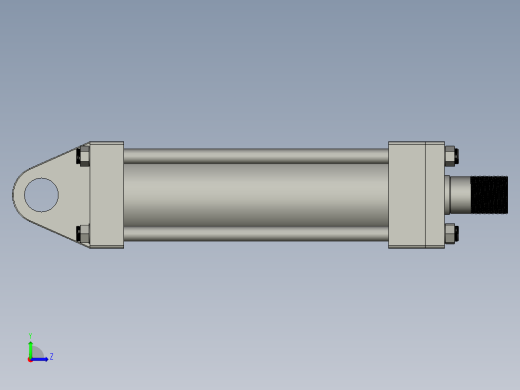 CQ油缸系列HOB-B-80X200-CA左视缩略图