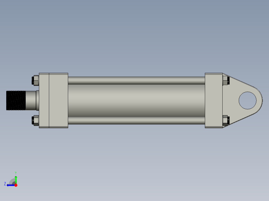 CQ油缸系列HOB-B-80X200-CA右视图