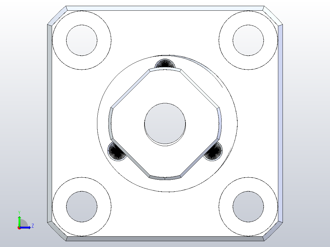 FK05滚珠花健、支撑座、滚珠丝杠、交叉导轨、直线模组.IGS左视图