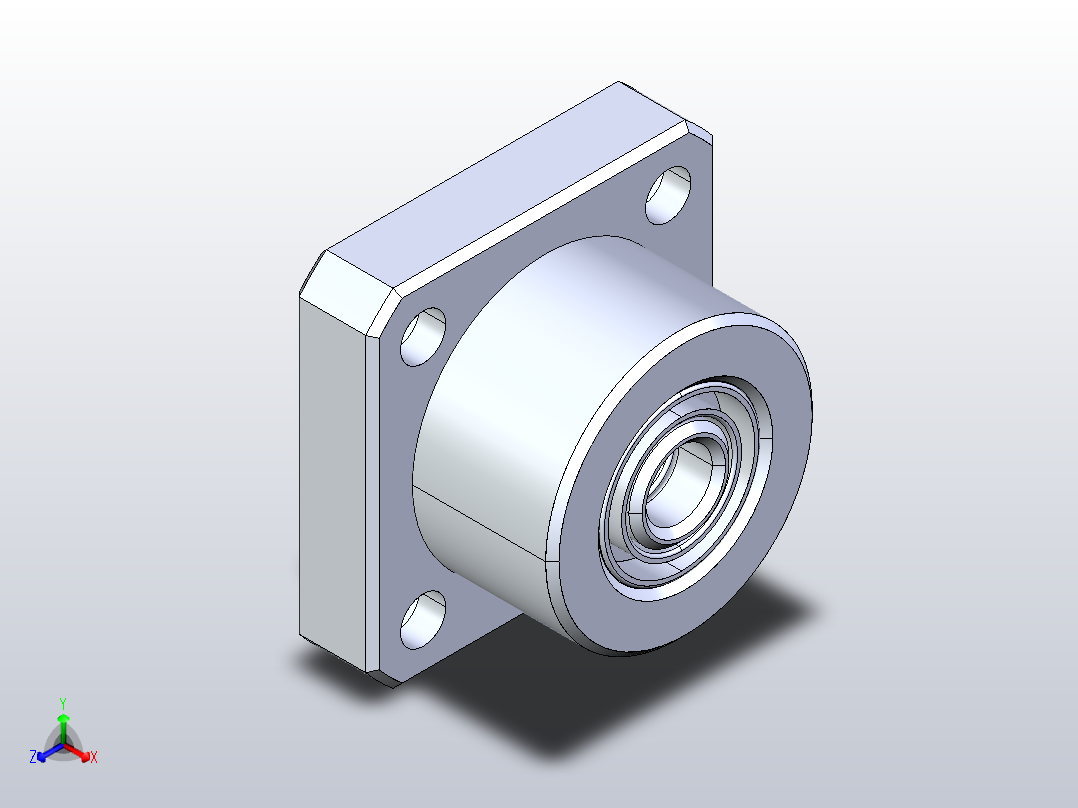 FK05滚珠花健、支撑座、滚珠丝杠、交叉导轨、直线模组.IGS正等轴测图