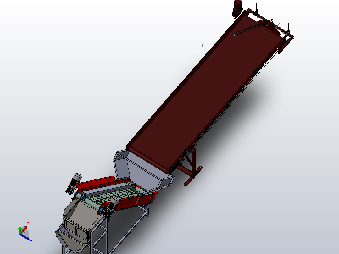 包装袋提升输送机主视图