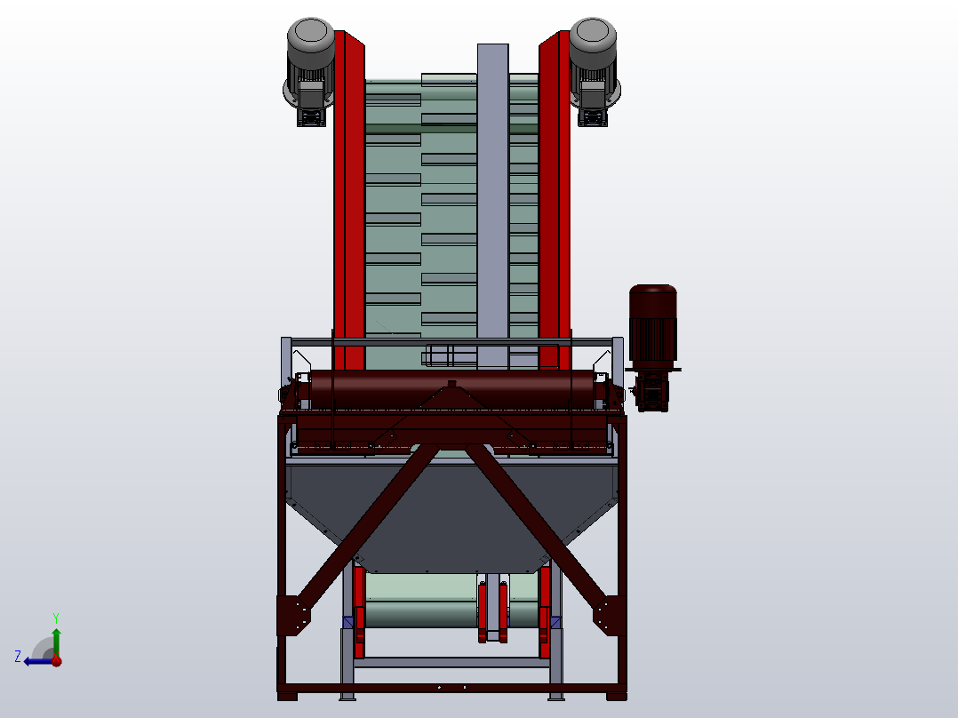 包装袋提升输送机右视图