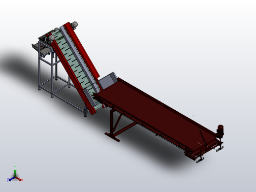 包装袋提升输送机正等轴测缩略图