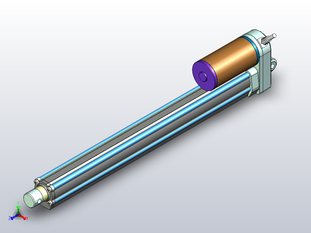 电动推杆2000N(ZJWSN-A1)[ZJWSN-A1-S300]主视图