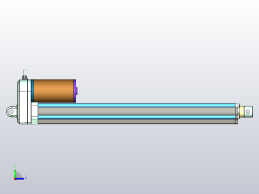 电动推杆2000N(ZJWSN-A1)[ZJWSN-A1-S300]左视缩略图