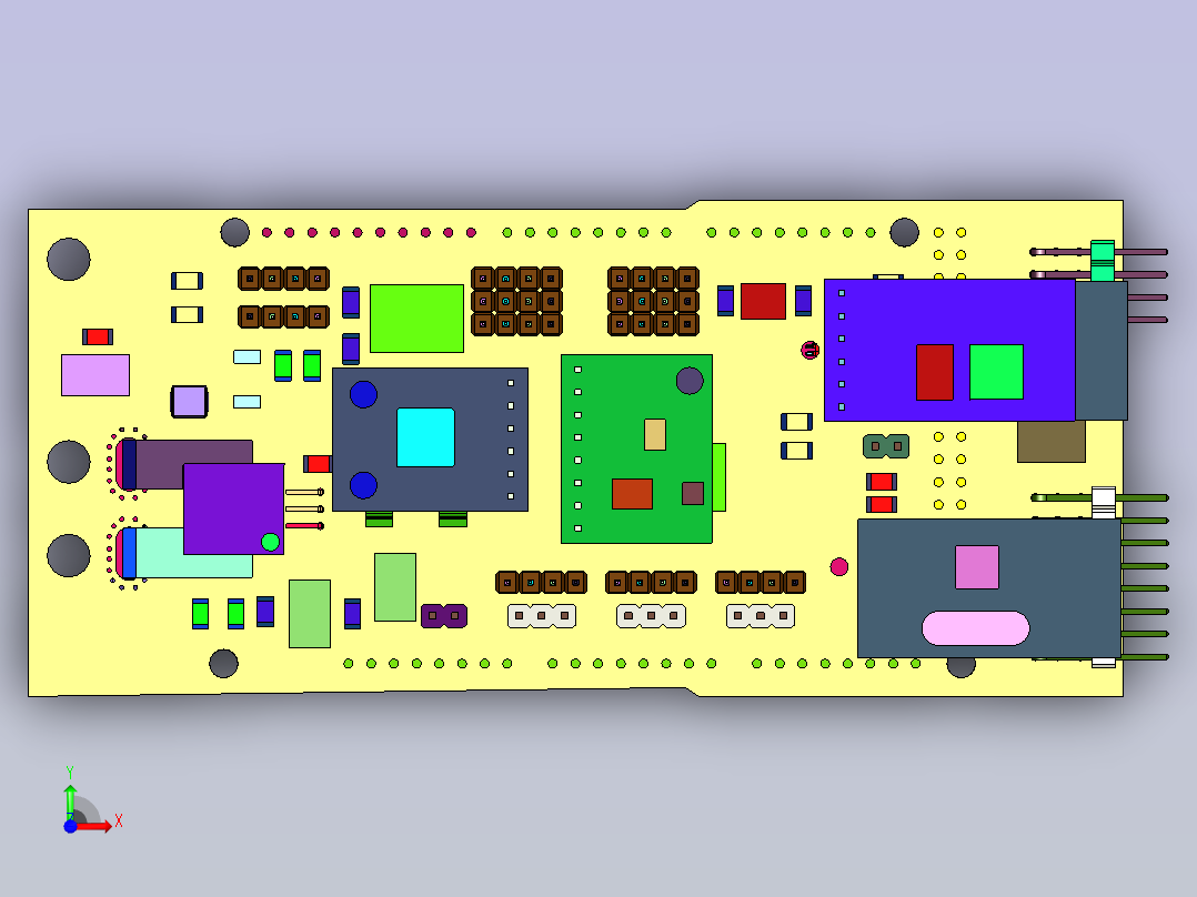 三轴式旋翼飞行器前视图