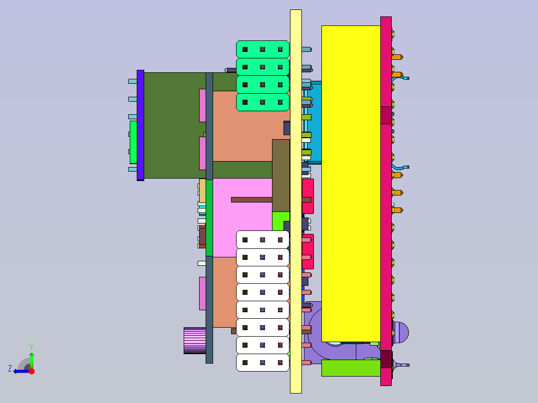 三轴式旋翼飞行器右视图