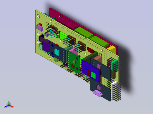 三轴式旋翼飞行器正等轴测缩略图