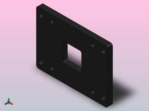 前法兰FA、后法兰FB[200]气缸附件正等轴测缩略图