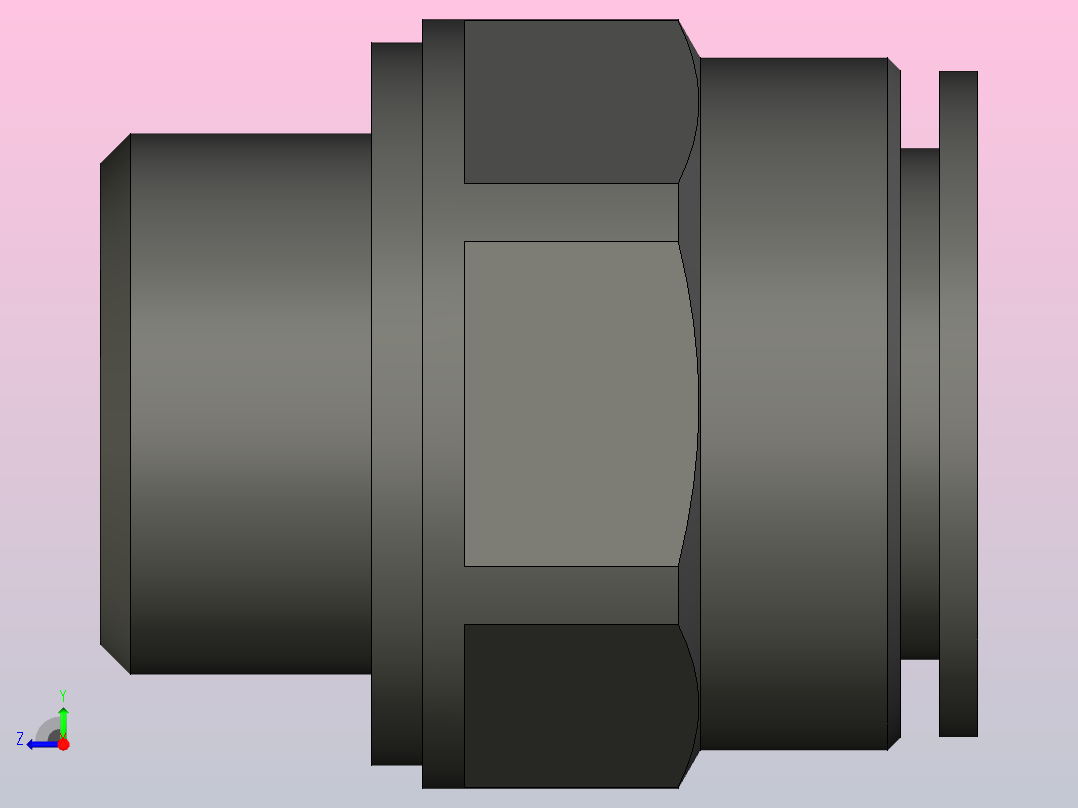 快插式接头用于管的CQ-1_2-12右视图