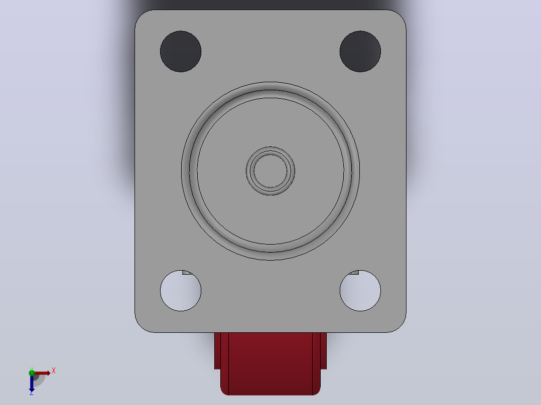 Z01-01-160-404R普通工业轮[Z01-01-075-404R]脚轮俯视图