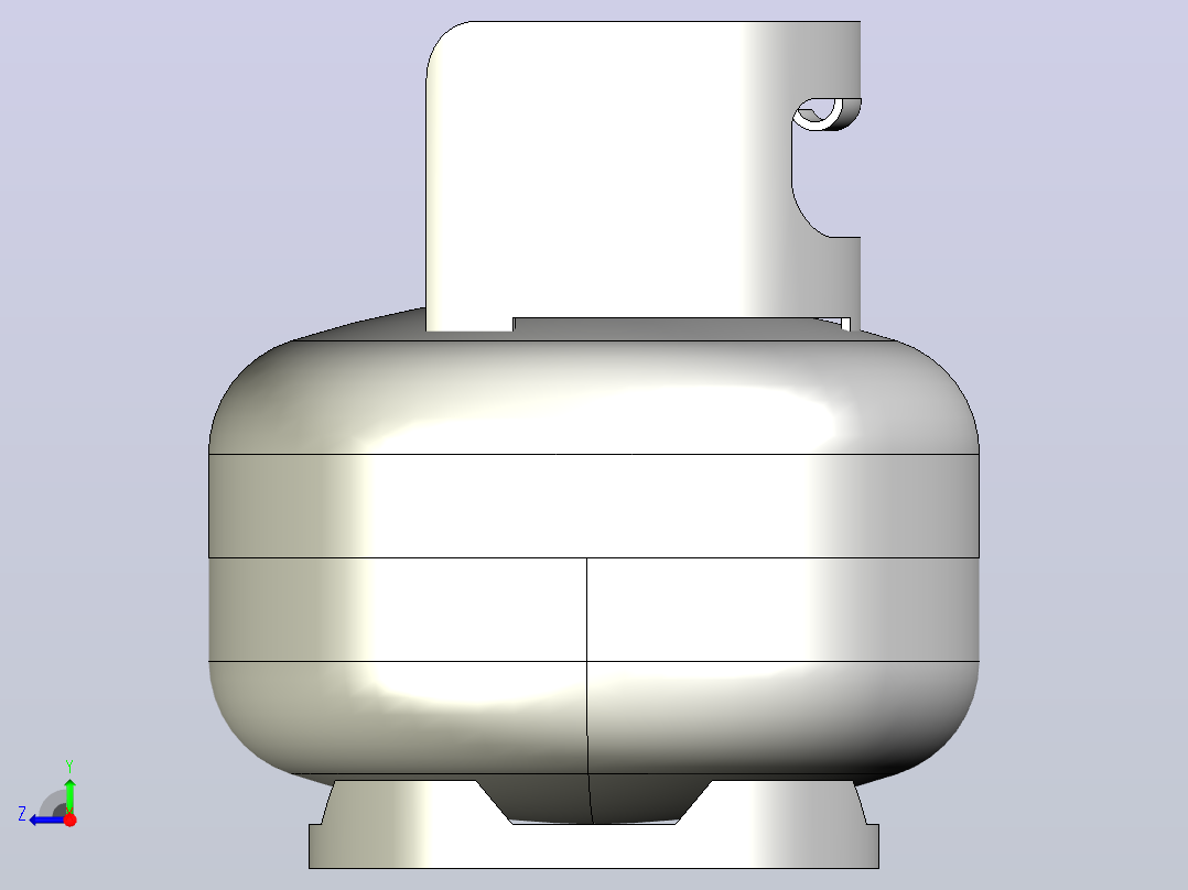 天然气瓶右视图
