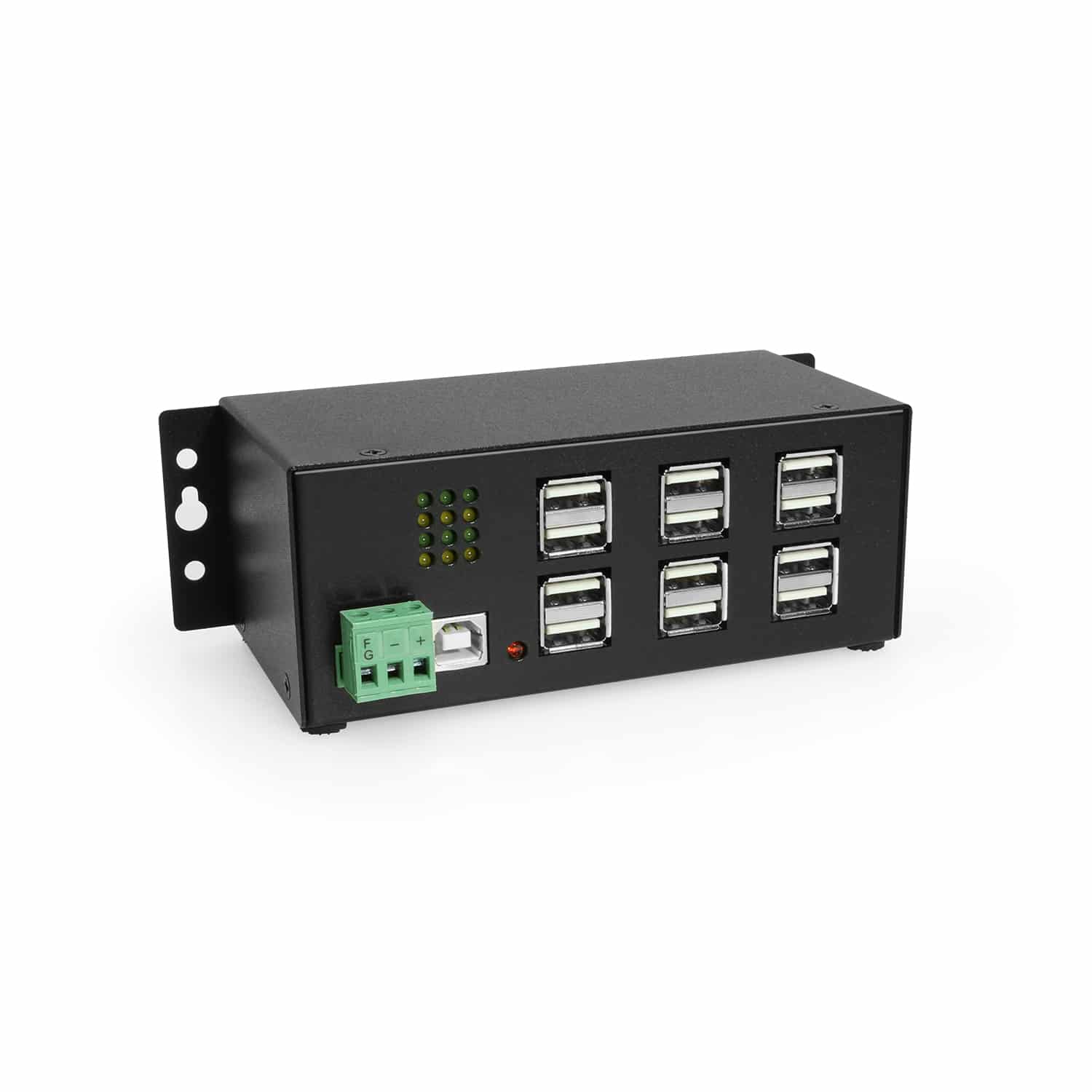 工业端口usb  供电集线器适用于pc mac din导轨安装