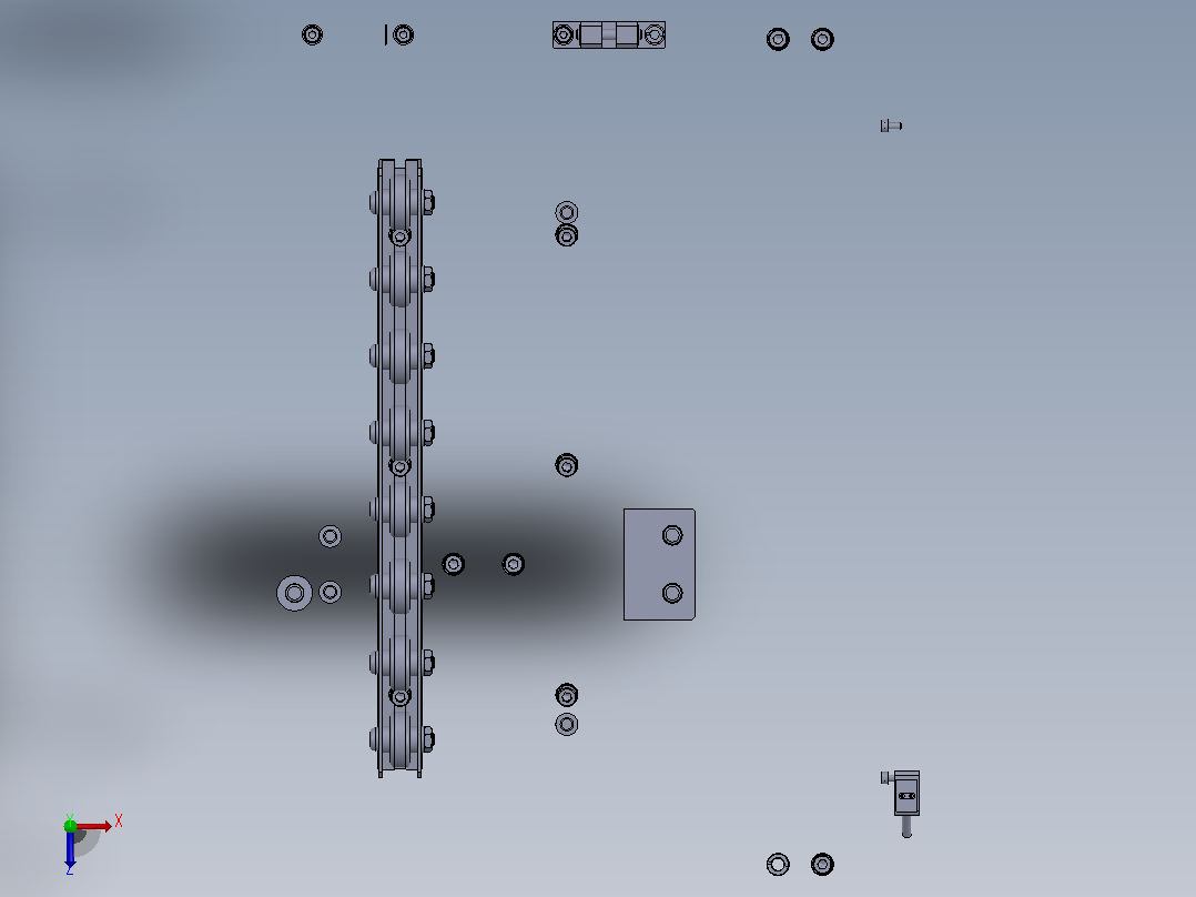 高度分类顶升移栽机构俯视图