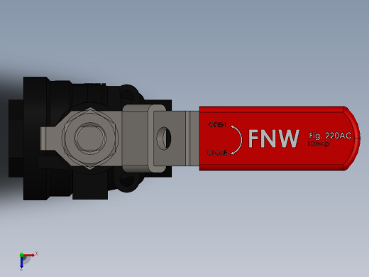 FNW-FNW220AK二片式内螺纹球阀俯视缩略图