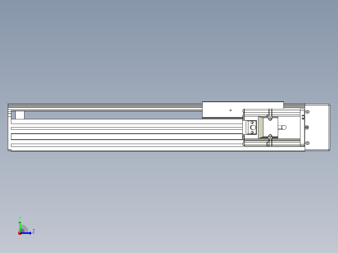日规模组半封闭丝杆TPA-HNR-140D-2010C-L250-ML-C-P40-N3左视图