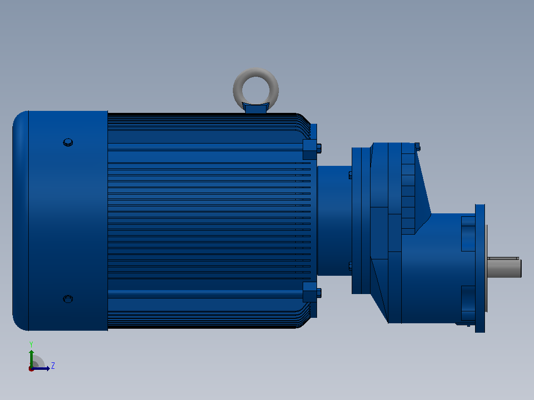 RXF57法兰轴伸式安装斜齿轮减速机RX57-Y4-4P-112M-M1-0°-Φ160左视图
