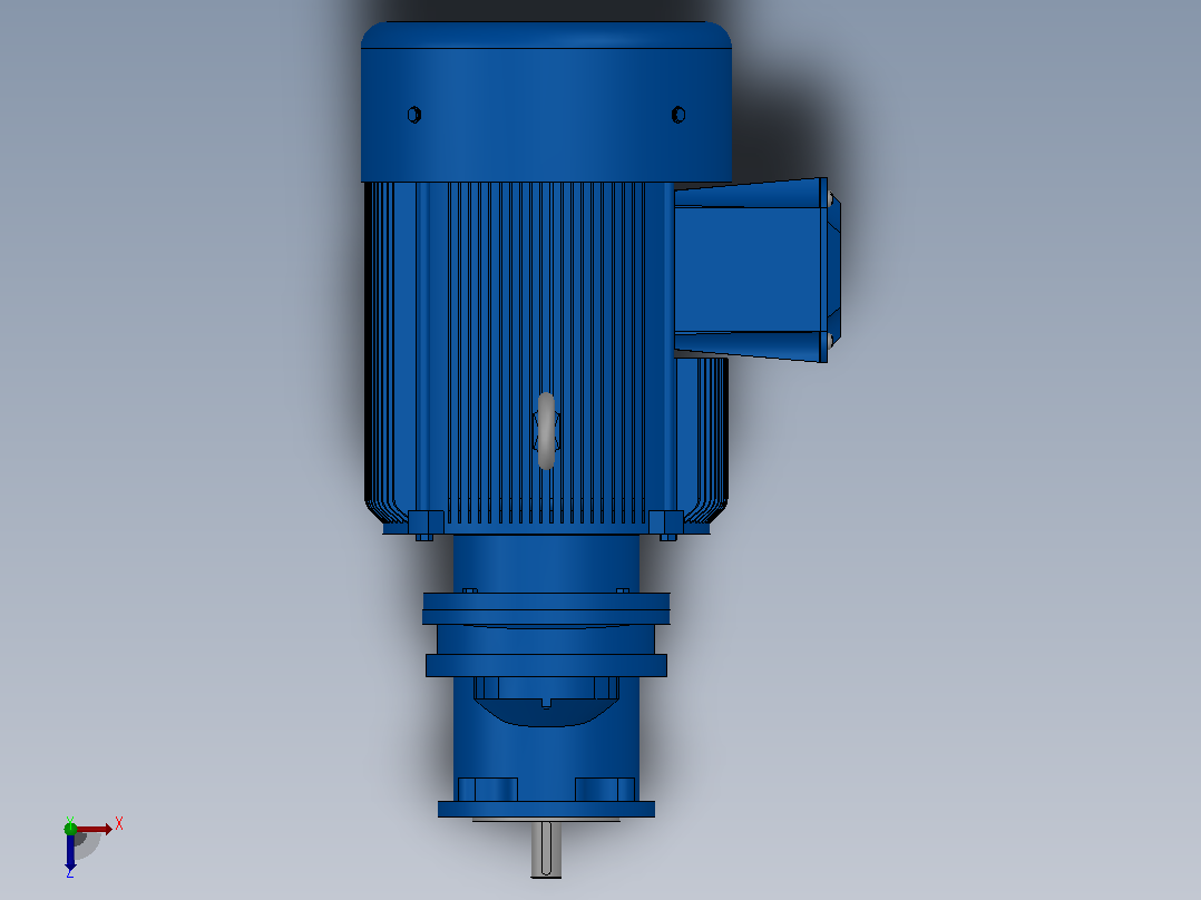 RXF57法兰轴伸式安装斜齿轮减速机RX57-Y4-4P-112M-M1-0°-Φ160俯视图