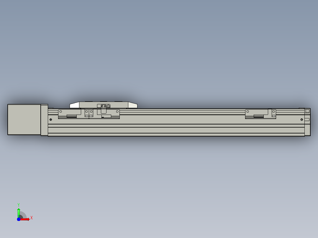 TH5-L300-B5-BC轨道内嵌式模组滑台前视图