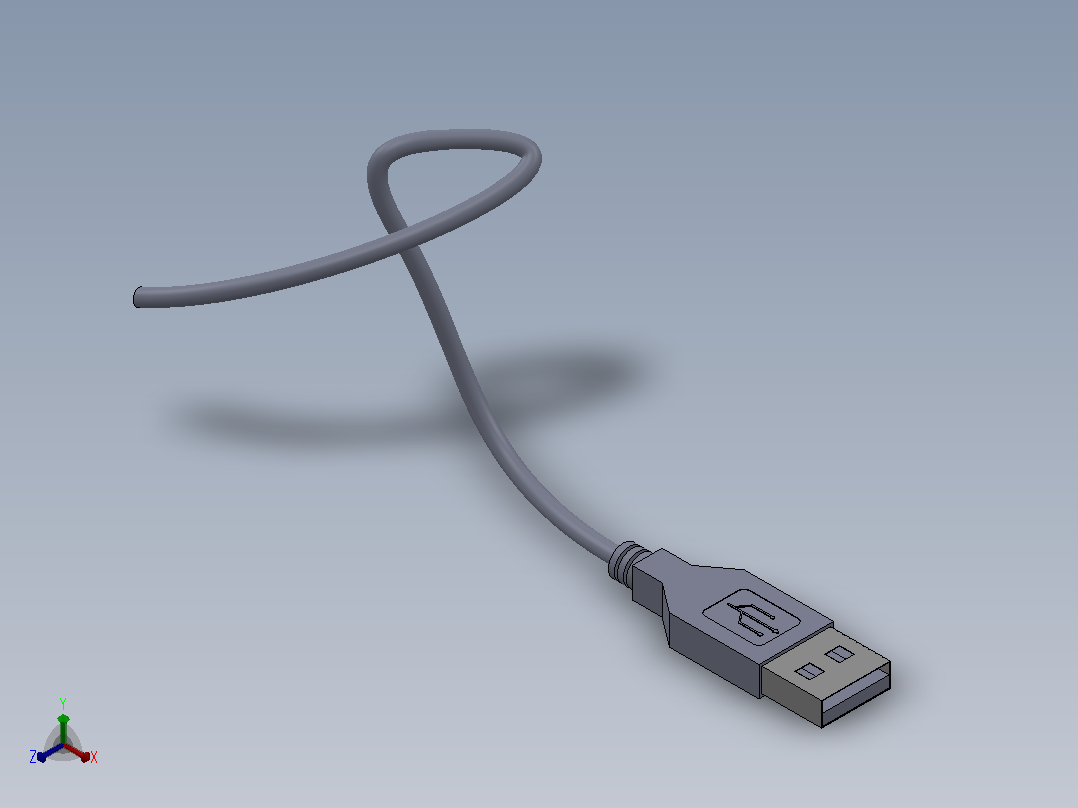 USB 3.0 模型正等轴测图