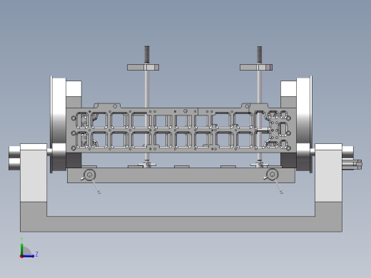 柴油机缸体夹具左视缩略图