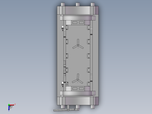 柴油机缸体夹具俯视缩略图