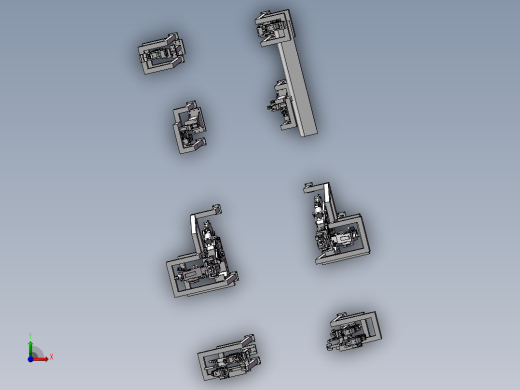 车身地板焊接夹具前视缩略图