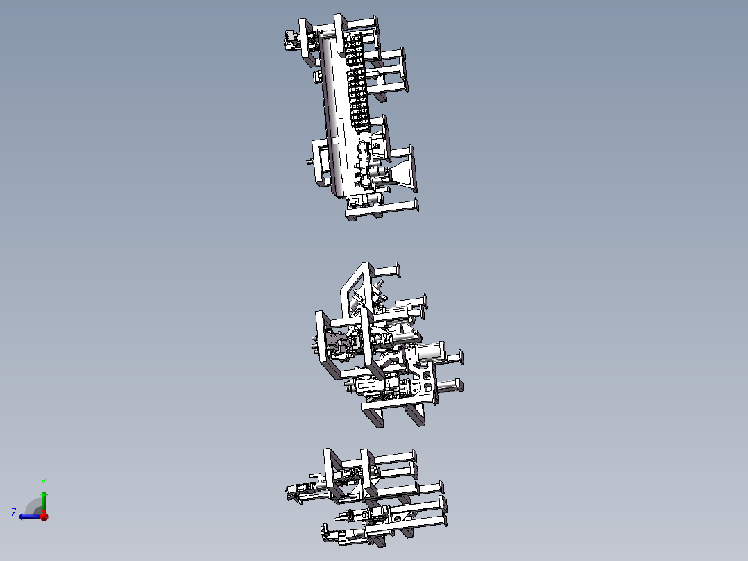 车身地板焊接夹具右视图